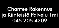 Chantee Rakennus ja Kiinteistö Palvelu Tmi logo